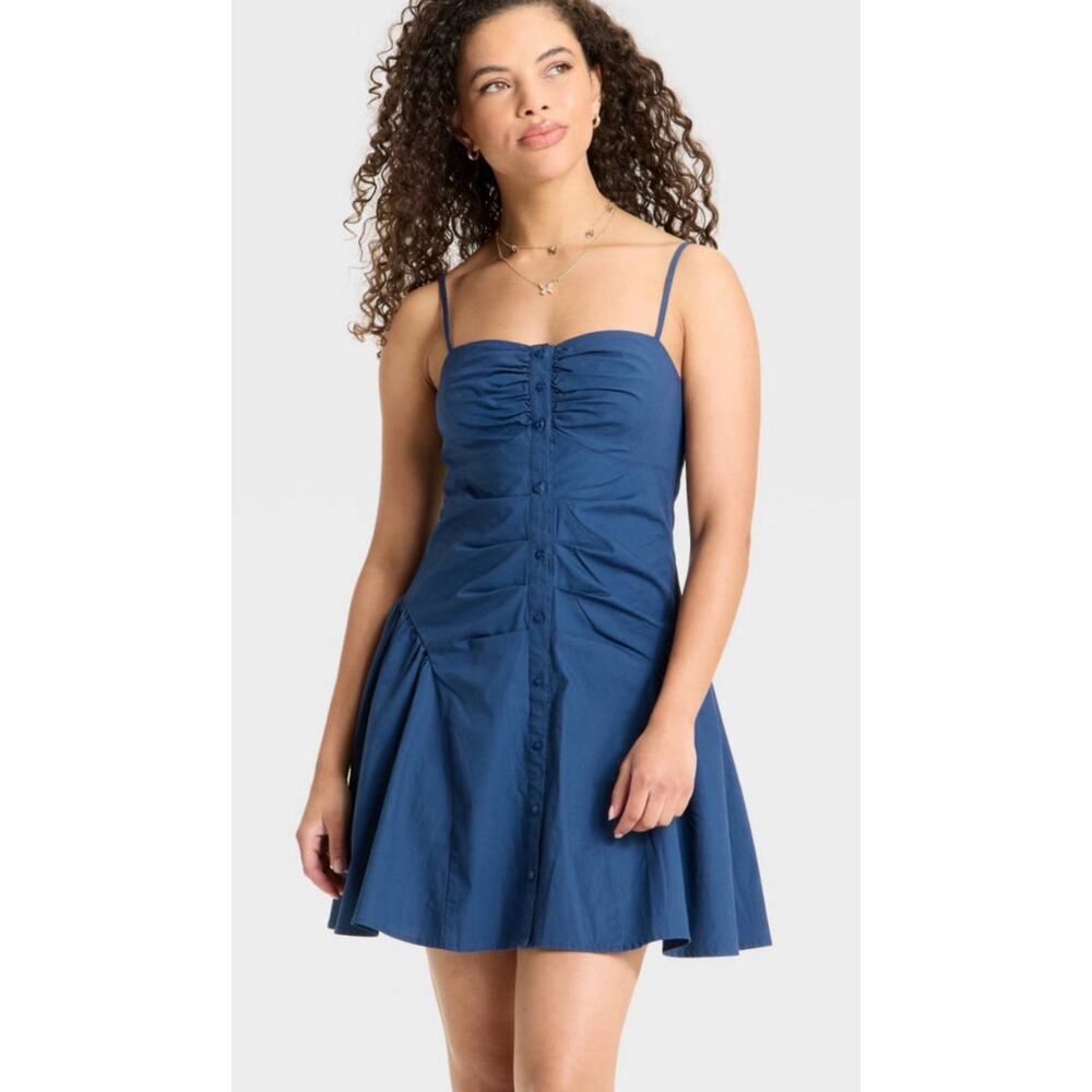 Wild fable WOMANS button front mini a line dress S